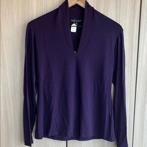 Purple Long Sleeve Tunic Top
